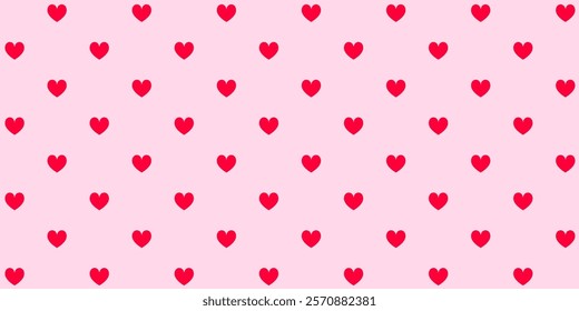 Heart seamless pattern, Valentines Day background
