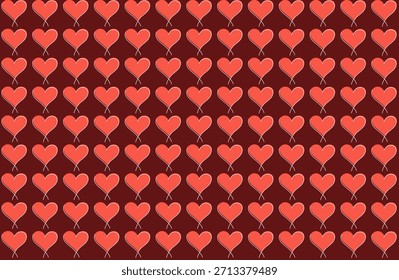 Nahtloses Herz-Muster. Valentinstag-Hintergrund. Holiday Vektor Ornament für Valentinstag Design. Hearts nahtlose trendige abstrakte Vorlage. Nicht alle