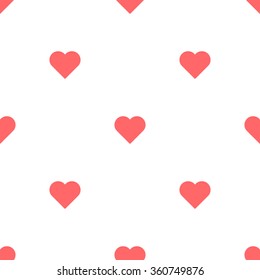 Heart Seamless Pattern. Valentines Day background Vector illustration