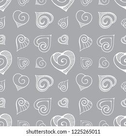 Heart seamless pattern, vector