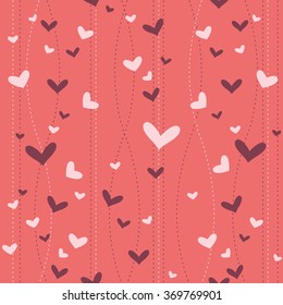 Heart Seamless Pattern Vector