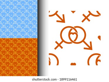 Heart seamless pattern vector for background, texture, backdrop, banner, poster, wallpaper, sticker, brochure, textile, fabric. Love element. Isolated background. Happy Valentine vector. Eps 10