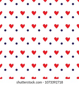 Heart seamless pattern vector illustration