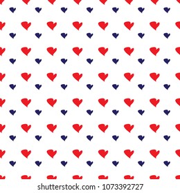 Heart seamless pattern vector illustration