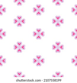 Heart seamless pattern. Vector illustration, good for wedding invitation, Valentine's day card.