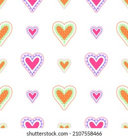 Heart seamless pattern. Vector illustration, good for wedding invitation, Valentine's day card.