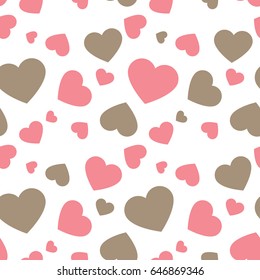 Heart seamless pattern.Colorful hearts.Packaging design for gift wrap. Abstract geometric modern background. Vector illustration. Art deco style. Heart seamless pattern