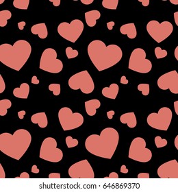 Heart seamless pattern.Colorful hearts.Packaging design for gift wrap. Abstract geometric modern background. Vector illustration. Art deco style. Heart seamless pattern