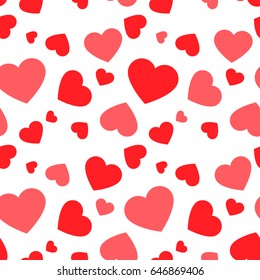 Heart seamless pattern.Colorful hearts.Packaging design for gift wrap. Abstract geometric modern background. Vector illustration. Art deco style. Heart seamless pattern