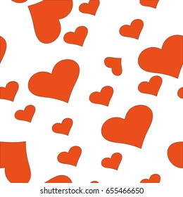 Heart seamless pattern.Colorful hearts.Packaging design for gift wrap. Vector illustration.