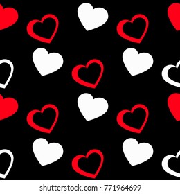 Heart seamless pattern.Colorful hearts.Packaging design for gift wrap. Abstract geometric modern background. Vector illustration. Art deco style. Heart seamless pattern