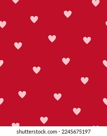 Heart seamless vector pattern . Happy valentines day