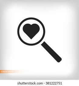 heart search icon