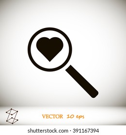heart search icon