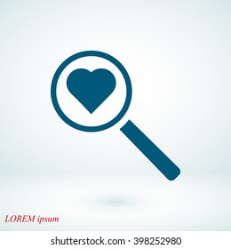 heart search icon