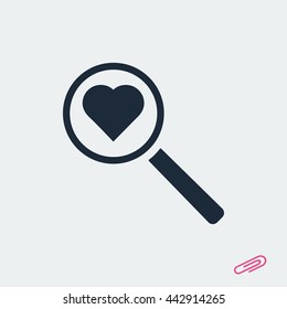 heart search icon