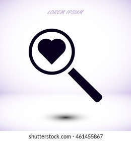 heart search icon