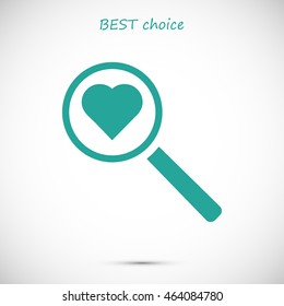 heart search icon