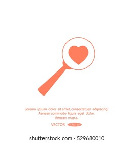heart search icon