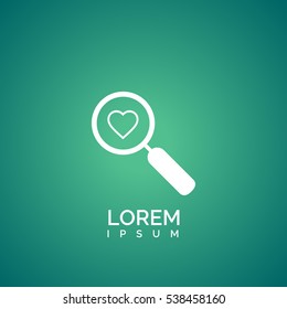 heart search icon