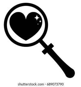 Heart search icon