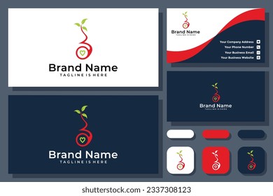 heart seed vector logo template