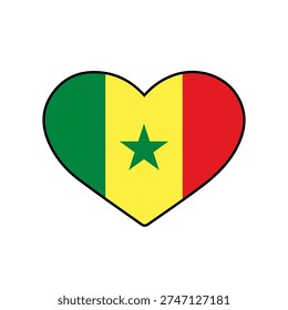 Heart with the senegal flag
Vector heart with the flag on a white background