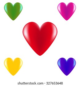 Heart Set Stock Illustration 341408531