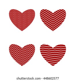 Heart. Set of design elements for greeting card, medical icons.