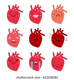 Conjunto de emociones del corazón