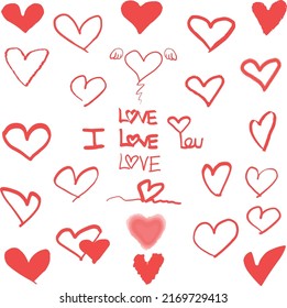 Heart set hand drawing for use in various occasions.
Is a vectors and illustration file.
I LOVE YOU logo