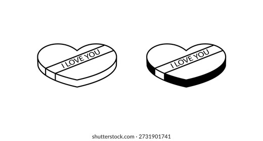 Icono de conjunto de corazón con fondo blanco Vector Ilustración de stock