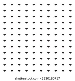 Heart. Set of isolated heart icons on white background. The contours of the heart set. Vector stock image