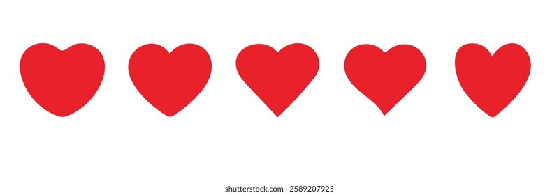 heart set in red color, heart love, heart, love, valentine, hearts, icon, heart in red color, romance, red, illustration, valentines, romantic, vector, day, set, design, decoration,