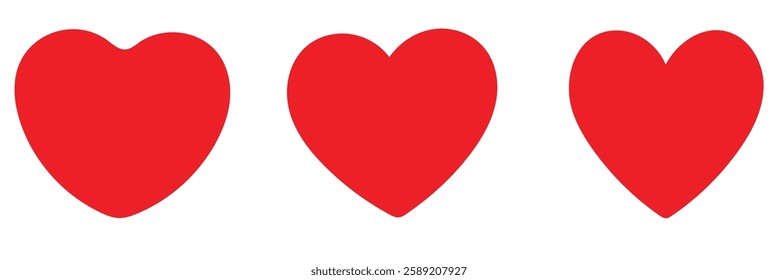 heart set in red color, heart love, heart, love, valentine, hearts, icon, heart in red color, romance, red, illustration, valentines, romantic, vector, day, set, design, decoration,