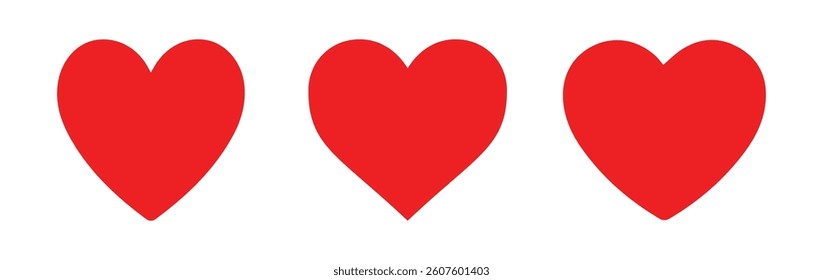heart set in red color, heart love, heart, love, valentine, hearts, icon, heart in red color, romance, red, illustration, valentines, romantic, vector, day, set, design, decoration, 