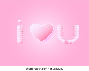 Heart set symbol ' I LOVE YOU ', Concept valentine
