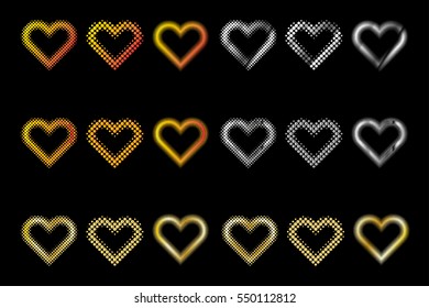 heart set , Valentine heart, vector set