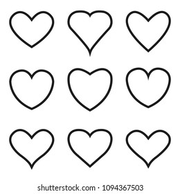 Heart set. Vector illustration