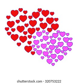 Heart set. Vector illustration