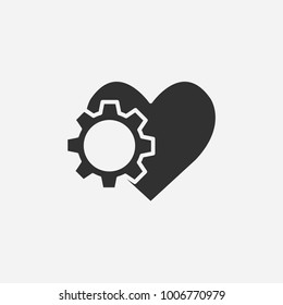 Heart setting valentines day icon illustration isolated vector sign symbol