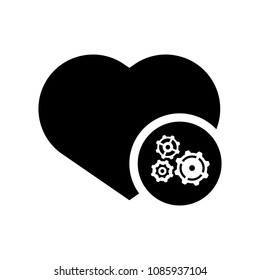 heart and settings icon