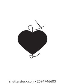 heart sewing icon, vector best flat icon.