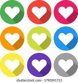 heart with shadow vector design