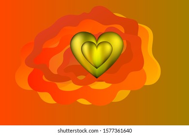 heart with shadows vector vintage image background pattern