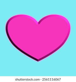 heart shape 3d icons. love symbol. social media like symbol. isolated on blue background. vector illustration.