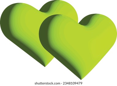 Heart Shape 3d Vector Stock Image 