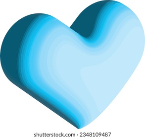 Heart Shape 3d Vector Stock Image 