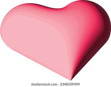 Heart Shape 3d Vector Stock Image 