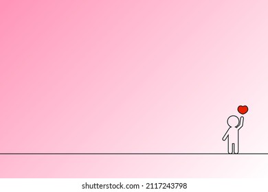 the heart shape abstract background 